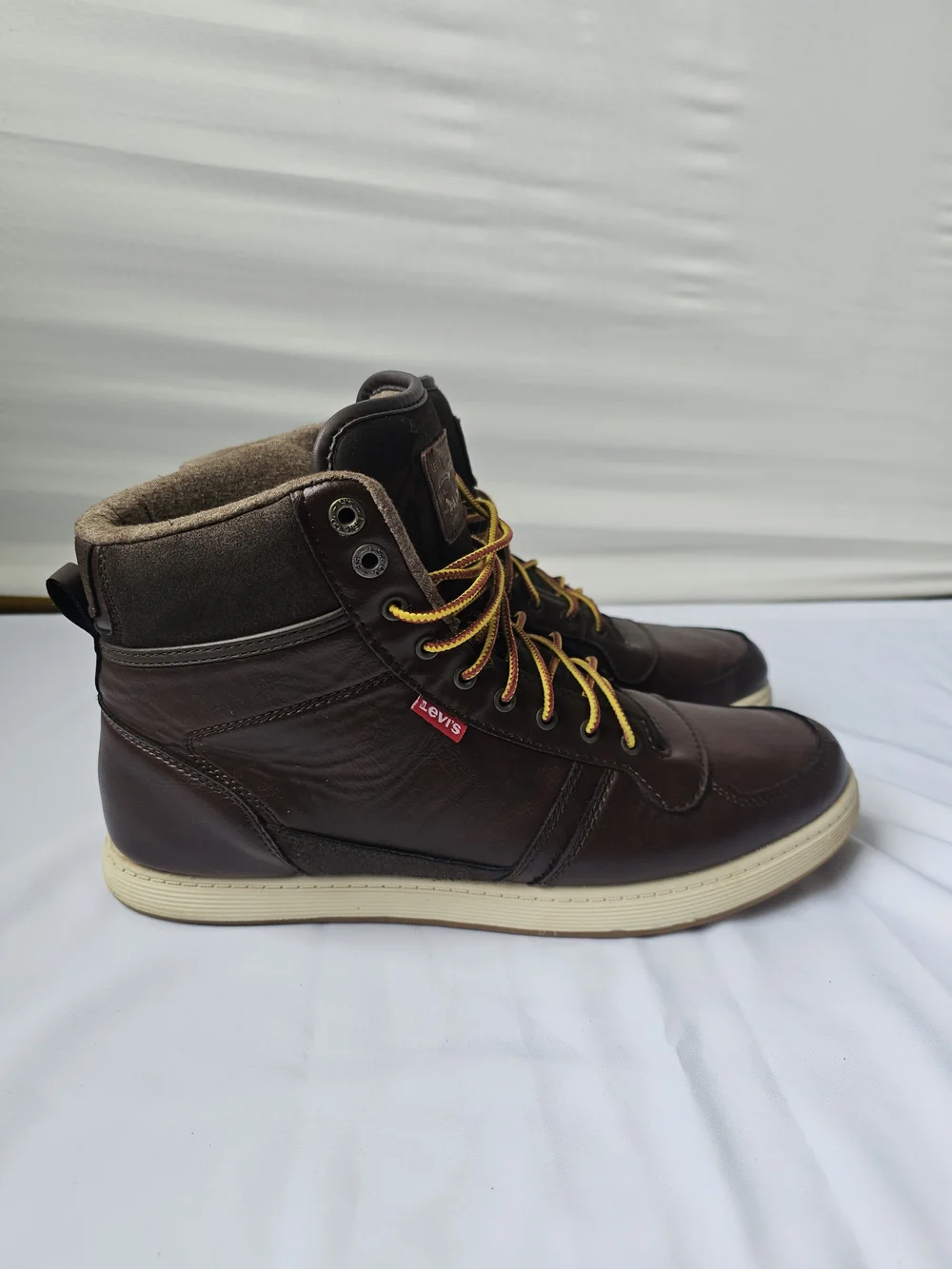 Levi's Men's Mason Hi Top Sneaker Boots - Brown Leather & Suede